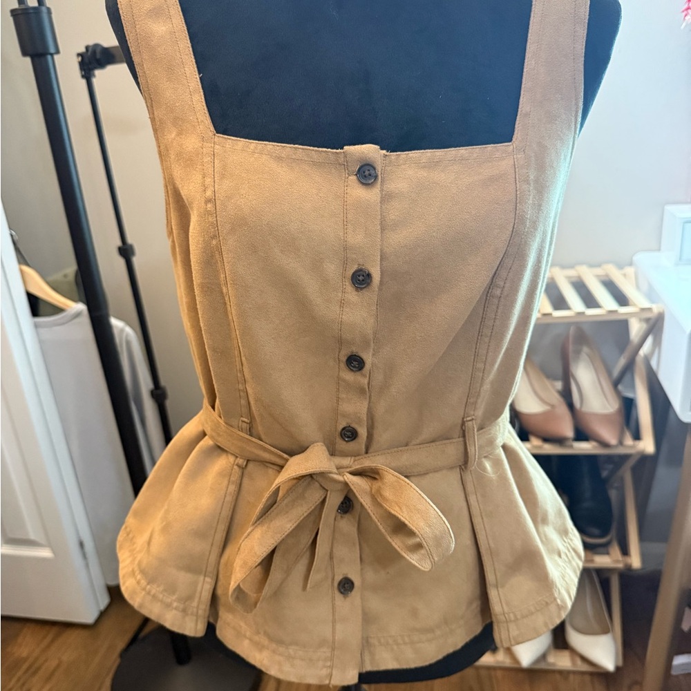 Banana Republic Tan Button-Down Top